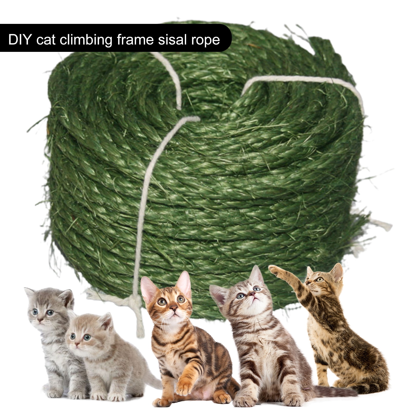 Sisal Twine - Thin Natural Fiber Rope on Spool - Rope for Cat Scratching  Post Sisal Rope for Cat Scratcher, Cat Tree Replacement Parts, Pet Toy -  Decorative Cordage for Crafts, Pole
