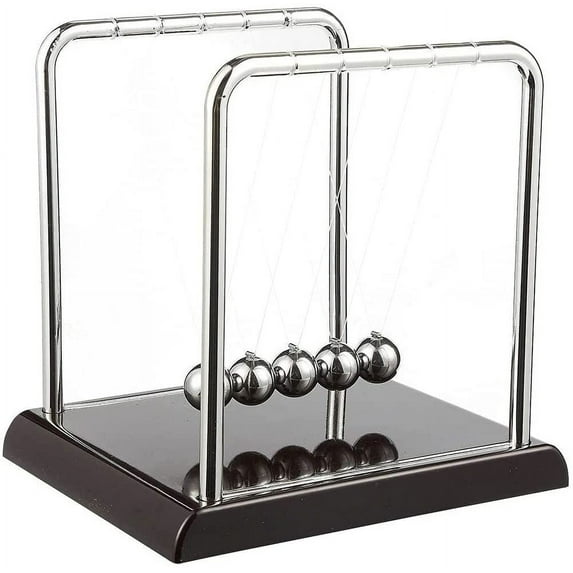 Yirtree Newton's Cradle - Demonstrate Newton's Laws with Swinging Balls - Office Desk Decoration, Classic Newtons Cradle Kinetic Balls School Educational Prop Toy Desktop Decor