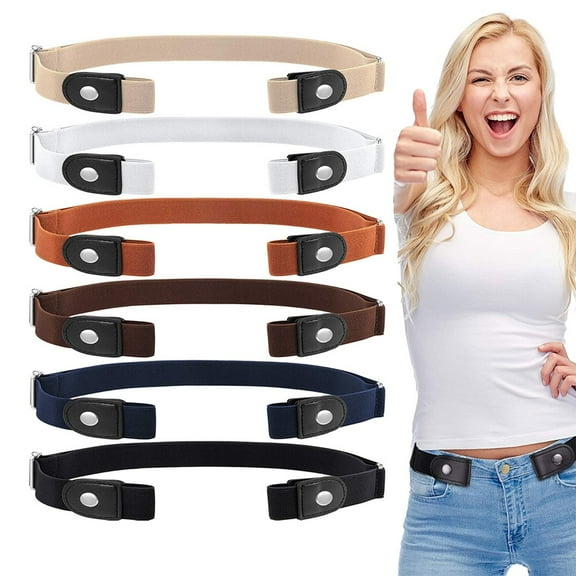 Yirtree No Buckle Stretch Belt Adjustable Unisex Belt Invisible Elastic Belt for Men Women Jeans Pants Skirts