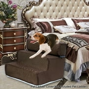 Yirtree Pet Ladder Cover Detachable Comfortable Faux Leather Non-slip Dog Ramp Stairs Case for Puppy