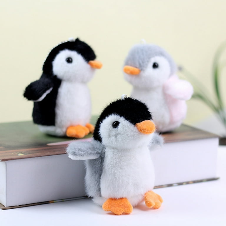 Yirtree Cute Penguin Plush Pendant Keychain, Soft 3D Eyes