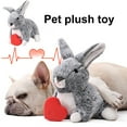 thumbnail image 1 of Yirtree Puppy Toy Soft Texture Cute Rabbit Simulate Heartbeat Bite Resistant Interactive Emotional Comfort Washable Pet Puppy Heartbeat Interactive Plush Toy for Daily Use, 1 of 7