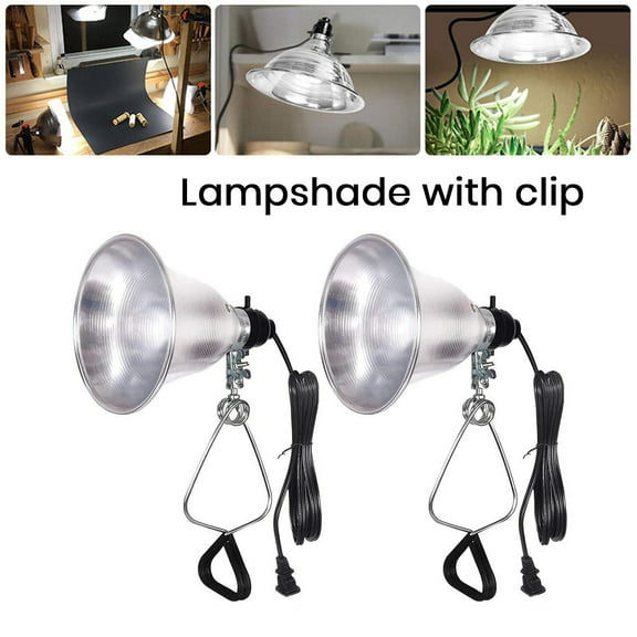 Yirtree Reptile Heat Lamp Bulb Clamp Light 300W with Aluminum Reflector US Plug Versatile Table Lamp Terrarium Heat Lamp Indoor Grow Light