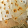 thumbnail image 1 of Yirtree Sheer Voile Shade Curtain Offset Print Tulle Window Door Drape Curtain for Bedroom Living Room Balcony Coffee House - Window Drape Durable Sunflower Sheer Curtain for Home, 1 of 8