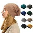 thumbnail image 1 of Yirtree Slouchy Knit Beanie Hat for Women Winter Soft Warm Ladies Wool Knitted Skull Beanies Cap Solid Color Autumn Winter Women Men Couple Skull Cap for Ski, 1 of 8
