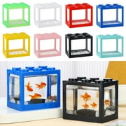 Yirtree Small Fish Tank, Mini Fish Tank Stackable Cube Tank , Ant Feeding Case Mini Reptile Row Box