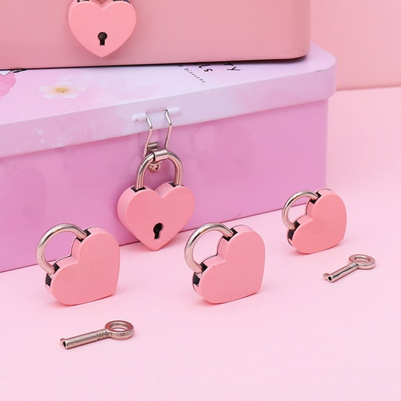 Yirtree Small Lock with Keys, Heart Lock Mini Lock, Locker Decor Diary Lock for Diary Book Jewelry Storage Box