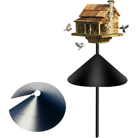 Yirtree Squirrel Proof Baffle for Protecting Outside Pole Bird Feeders and Bird Houses, Pole Mount Raccoon and Squirrel Guard Stopper for Shepherd Hooks -12/14/16/18 Inches