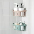 thumbnail image 1 of Yirtree Suction Corner Shower Caddy Bathroom Shower Shelf Storage Basket Wall Mounted Organizer for Shampoo, Conditioner, Plastic Shower Rack for Kitchen & Bathroom, Drill-Free Removable, 1 of 9