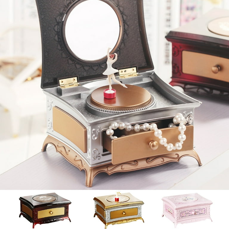 Yirtree Sweet Musical Jewelry Box with Pullout Drawer and Makeup - Main Image