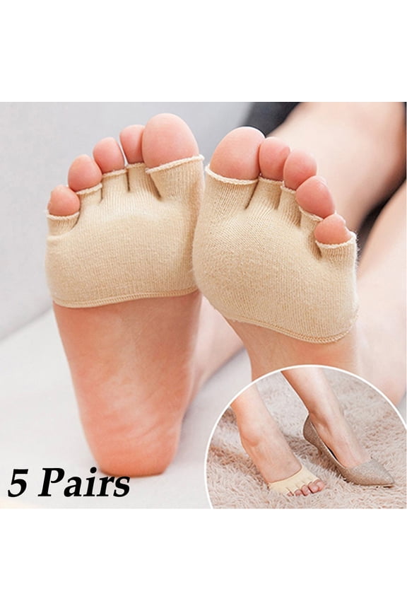 Toe Socks No Show for Women,Hidden Ball of Foot Liner Covers Not-skid for High Heels Flats Boots,Relief Pain Blister