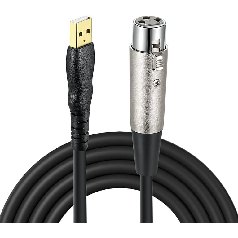  NewBEP USB XLR Microphone Cable,10Ft USB Male to XLR Female Mic  Link Converter Cable Studio Audio Cable Connector Cords Adapter for  Microphones or Recording Karaoke Sing : Musical Instruments