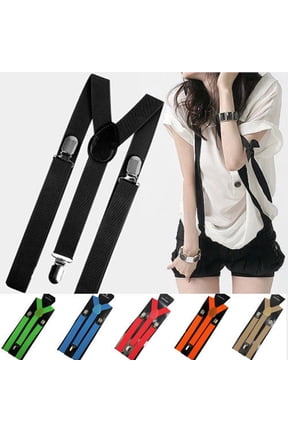 Unisex Elastic Y-Shape Braces Men's Women's Adjustable Clip-on Suspenders
