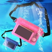 Yirtree Waterproof Underwater PVC Beach Swimming Mobile Phone Waist Bum Bag Dry Pouch Transparent PVC Waterproof Phone Pouch Dry Bag for Swimming, Boating, Fishing, Skiing