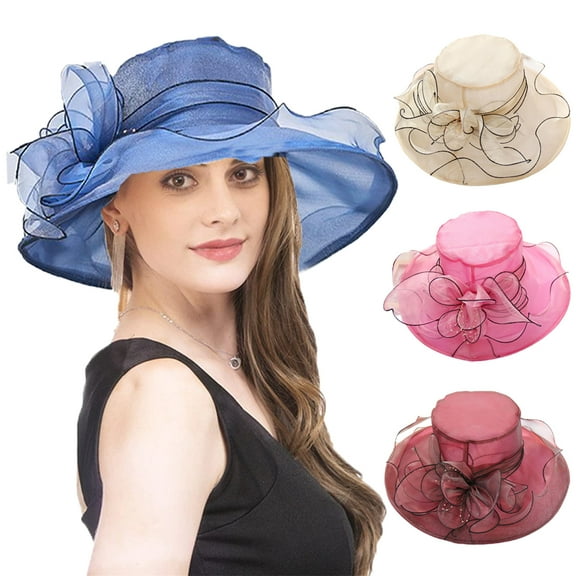 Yirtree Women's Organza Church Fascinator Bridal Tea Party Wedding Hat