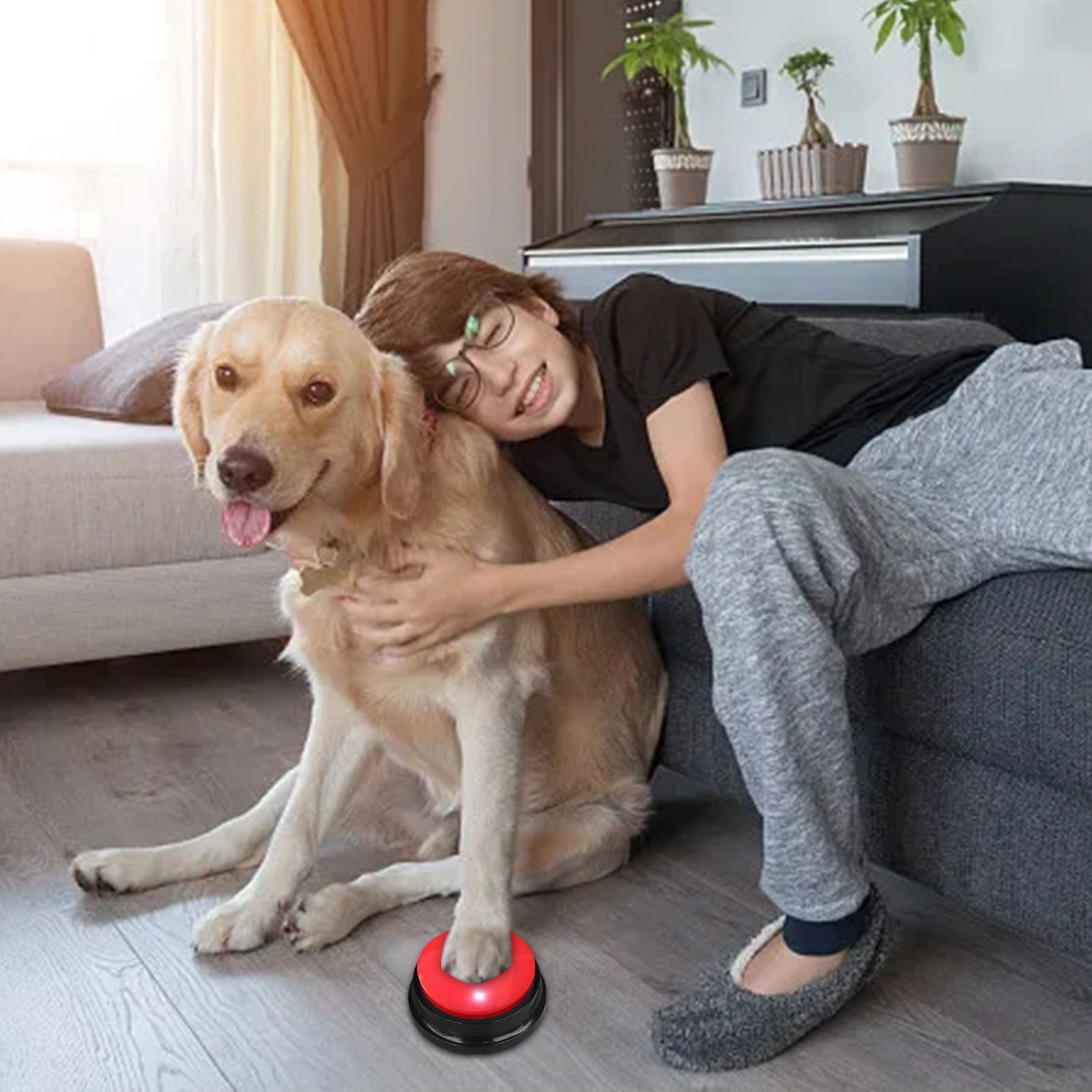 Yishangzhng Dog Barking Dinner Bell Pet Communication Button Training