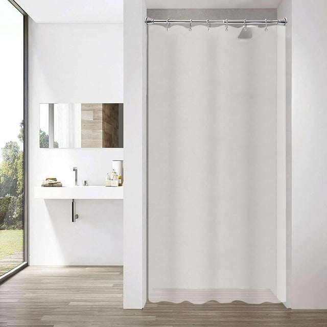 Yisure Weighted Extra Half Size Shower Curtain Narrow Frost PEVA
