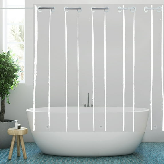 Yisure No Hook Shower Curtain Clear PEVA Waterproof Liner 72*63inch Curtain
