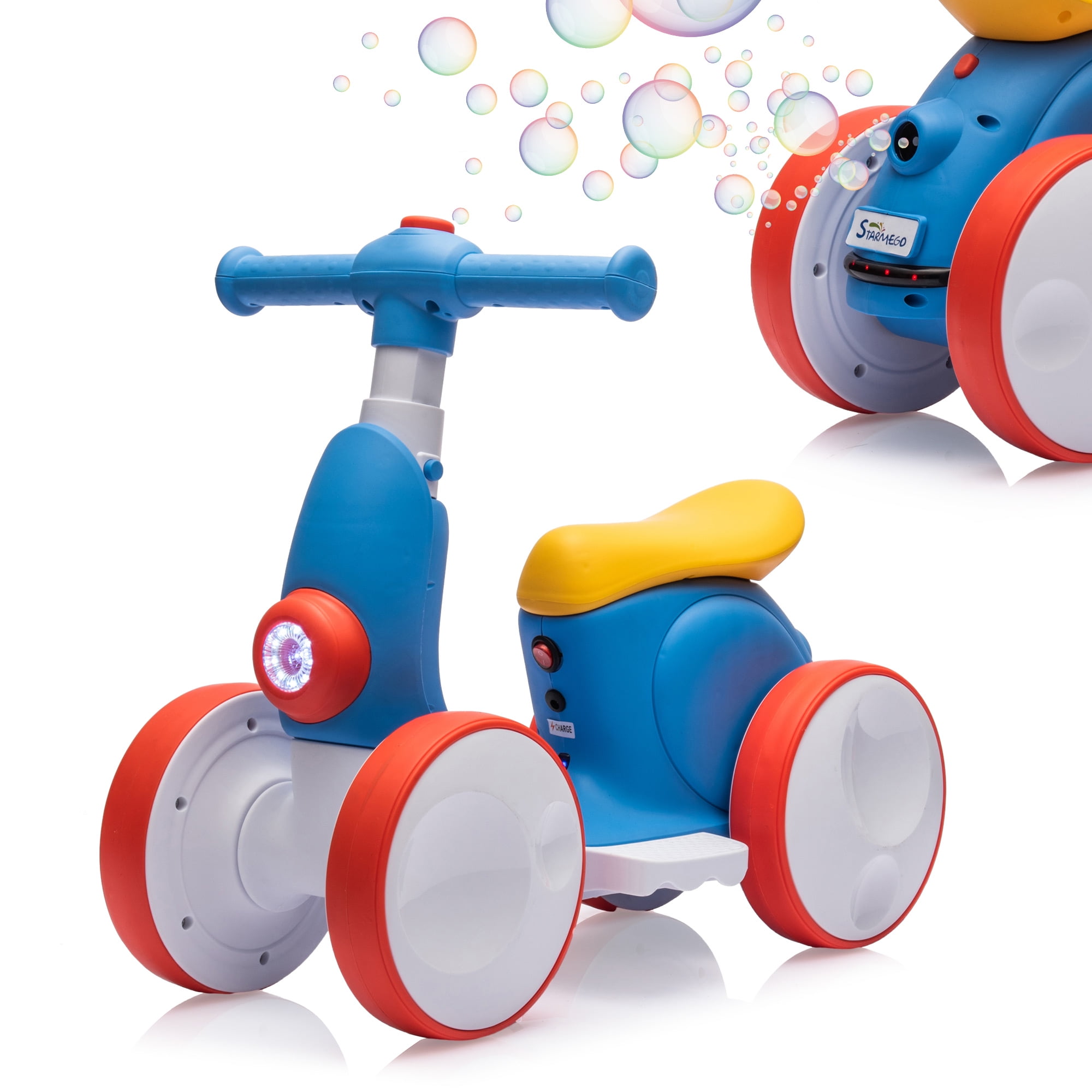 Yiteng Electric Rideon Toy with Bubble Maker, Light, Music, & Remote