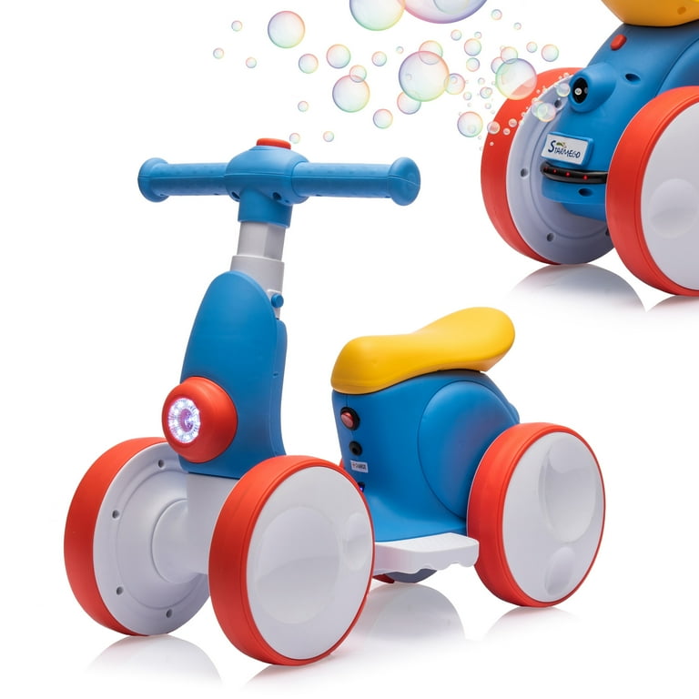 Yiteng Bubble Maker Electric Power Ride Wheels on Toys for Toddler Kids Babies Walker Toys Cars with Remote Control Music Light First Birthday Best