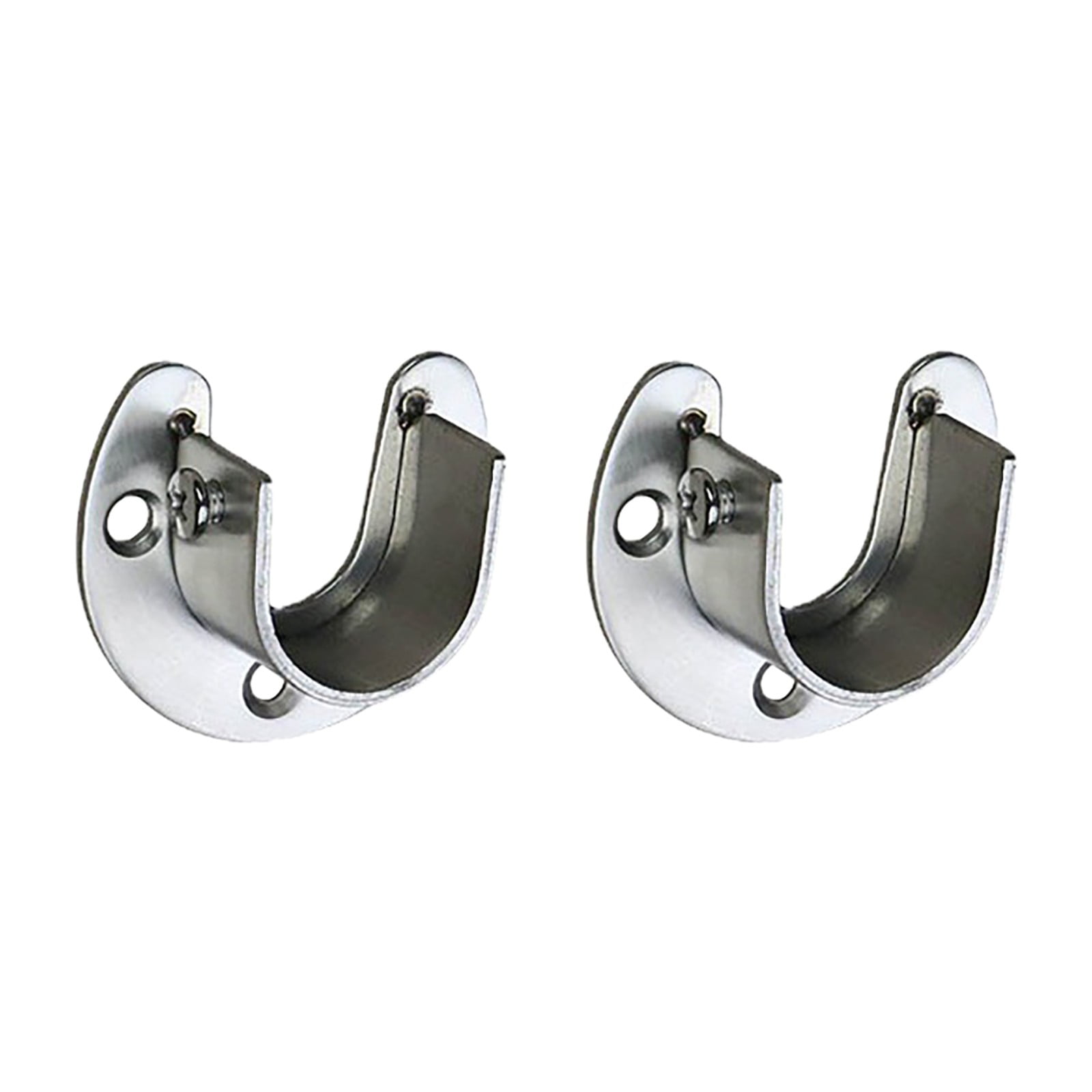 Yiteos Clearance Hooks 2Pcs Heavy Duty Closet Rod End Supports U Shaped Flange Rod Holder with Screws for Wardrobe Bracket Shower Curtain Rod Household Hooks Clearance Sale Walmart