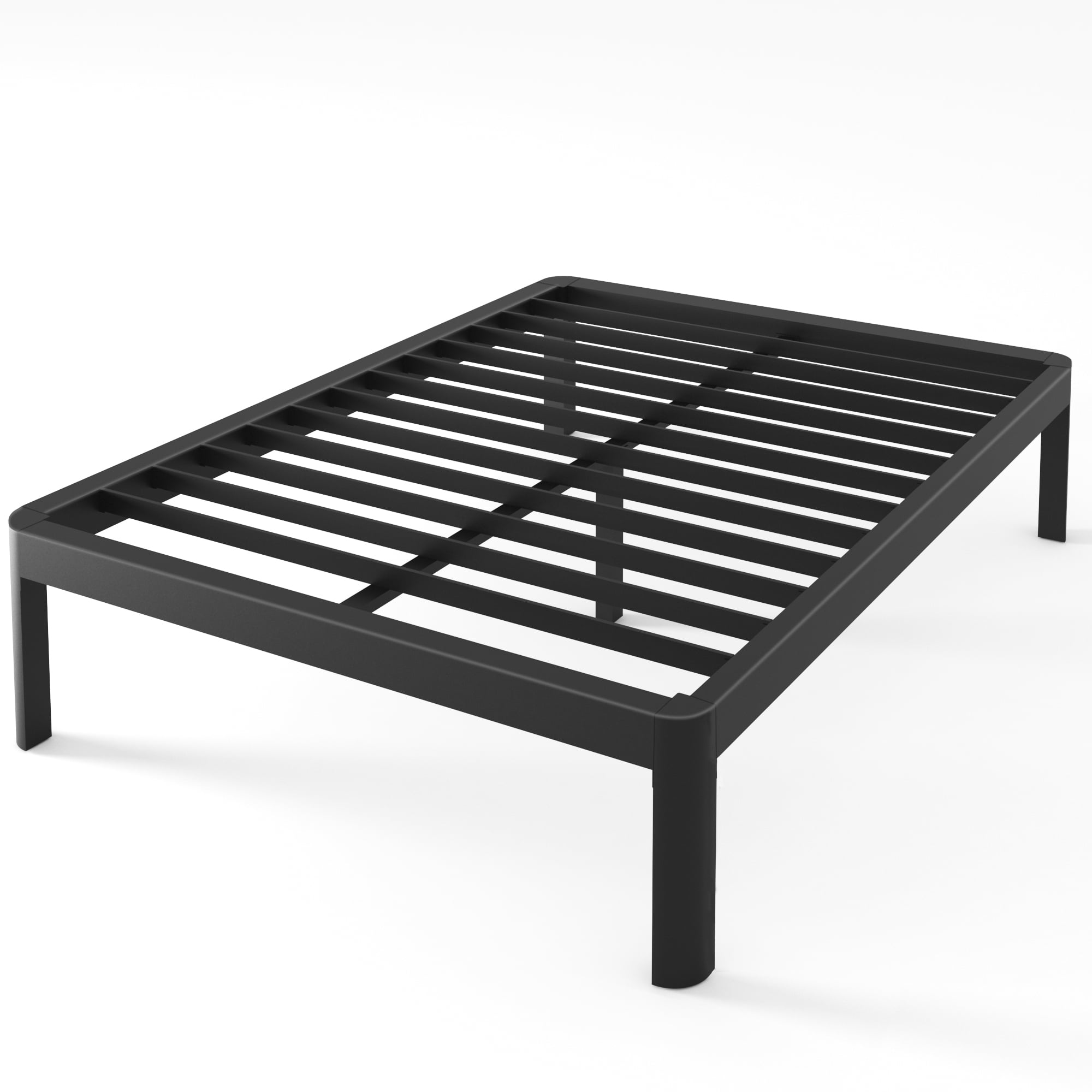Yitong Angel King Bed Frame with Round Corner Edge Legs, 14 Inch High