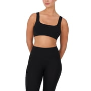 Yitty Active Square Neck Sports Bra for Women, Low Impact Wireless Workout Bra, Non-Padded, Yoga Gym