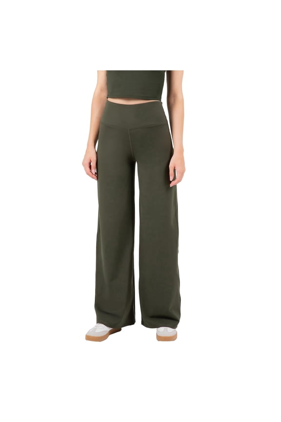 Active Women's and Women's Plus High Waist Wide Leg Pants – Buttery Soft Lounge & Yoga Pants with Tummy Control Pants, Sizes XS-4X, Inseam 29-31