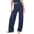 thumbnail image 1 of YITTY Active Women's High Waist Wide Leg Pants – Buttery Soft Lounge & Yoga Pants with Tummy Control Pants, 4-Way Stretch, Deep Navy, S, Short | 29" Inseam, 1 of 7