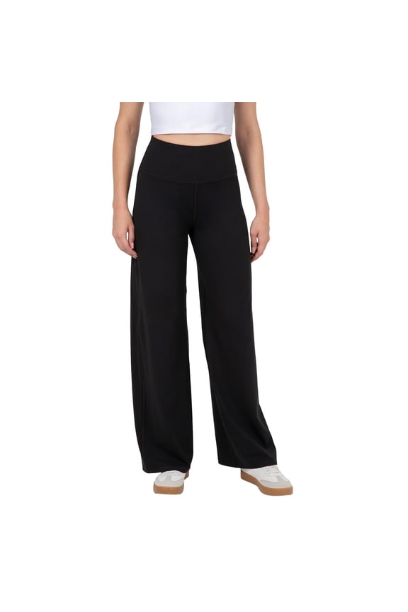 Active Women's High Waist Wide Leg Pants – Buttery Soft Lounge & Yoga Pants with Tummy Control Pants, 4-Way Stretch, Iconic Black, M, Regular | 31" Inseam