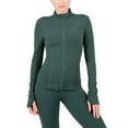 thumbnail image 1 of Yitty Active Women's Ultraluxe Full Lenght Full Zip Jacket, Athleisure, 4-Way-Stretch, Thumbholes, Everpine, XL, 1 of 7