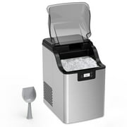 Yiwa 44lb Nugget Ice Maker Countertop with Self-Cleaning and Timer Function, with Ice Basket and Ice Scoop for Home, RV, Party