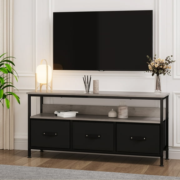 Yiwa 47inch Dresser TV Stand with Storage, Entertainment Center with 3 Drawers and Shelves for Living Room