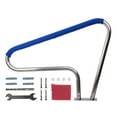 thumbnail image 1 of Yiwa 48 x 36 Pool Handrail 304 Stainless Steel 250LBS Load Capacity Pool Handrail with Blue Grip Cover, 1 of 7
