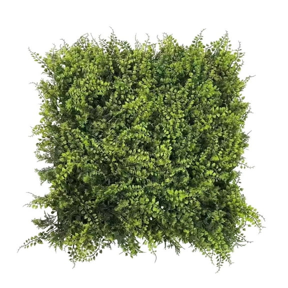 Yiwa 6Pcs Artificial Hedge Grass Wall, 20" x 20" Square Green Wall Panels for Outdoor Indoor Wedding Decor