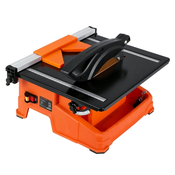 Yiwa 7-Inch Wet Tile Saw – 6500 RPM Pure Copper Motor, Adjustable 0-45° Bevel Cuts, Water Reservoir for Dust-Free Operation, Ideal for DIY & Professional Tile Cutting