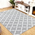 thumbnail image 1 of Yiwa Area Rugs 8x10 Modern Floor Carpet for Bedroom Living Room, High-Low Pile, Non-Shedding, Gray, 1 of 8