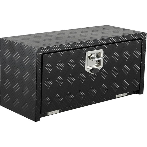 Yiwa Heavy Duty Aluminum Underbody Truck Toolbox 30" x 14" x 16", Lockable & Waterproof, for Pickup Bed/RV, Black