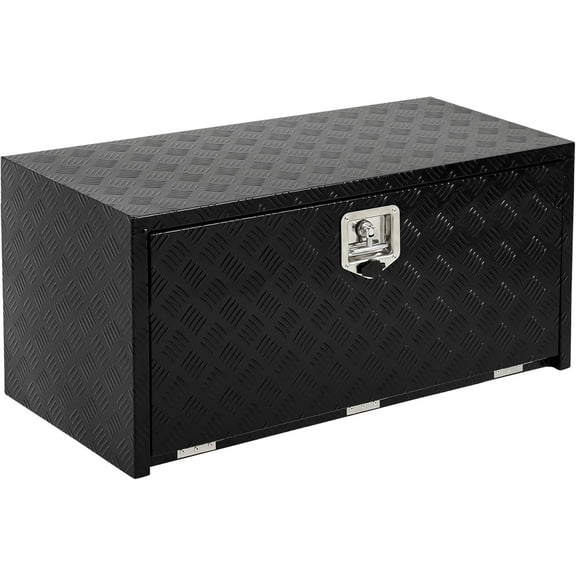 Yiwa Heavy Duty Aluminum Underbody Truck Toolbox 30" x 18" x 18", Lockable, Waterproof, for Pickup Bed/RV Trailer, Black