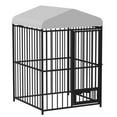 thumbnail image 1 of Yiwa Heavy Duty Large Outdoor Dog Kennel with Roof & Safety Locks, 4x4x6FT, 1 of 7