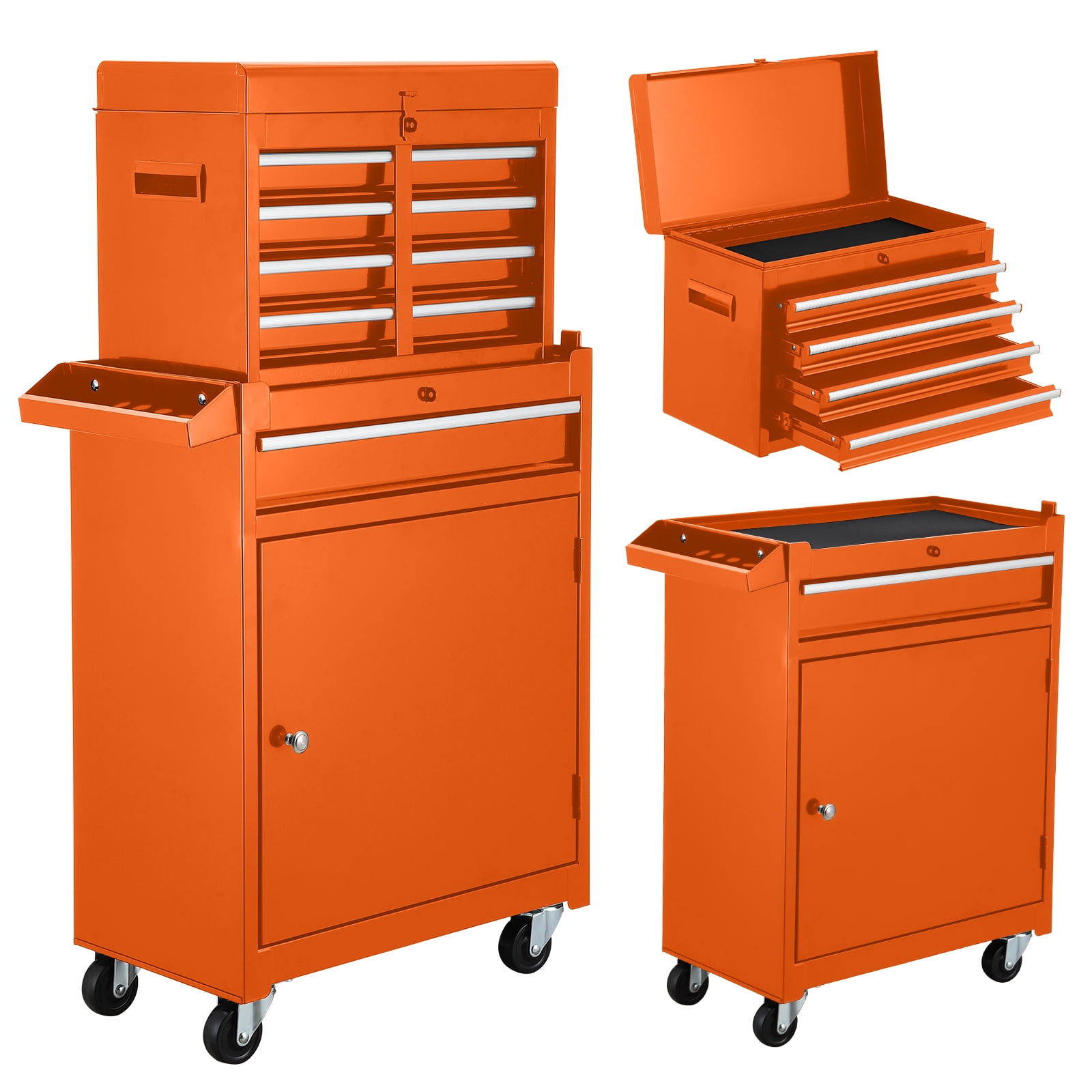 Yiwa Large Tool Box with 5 Drawer, Snap-on Tool Box, Lock, Handle ...