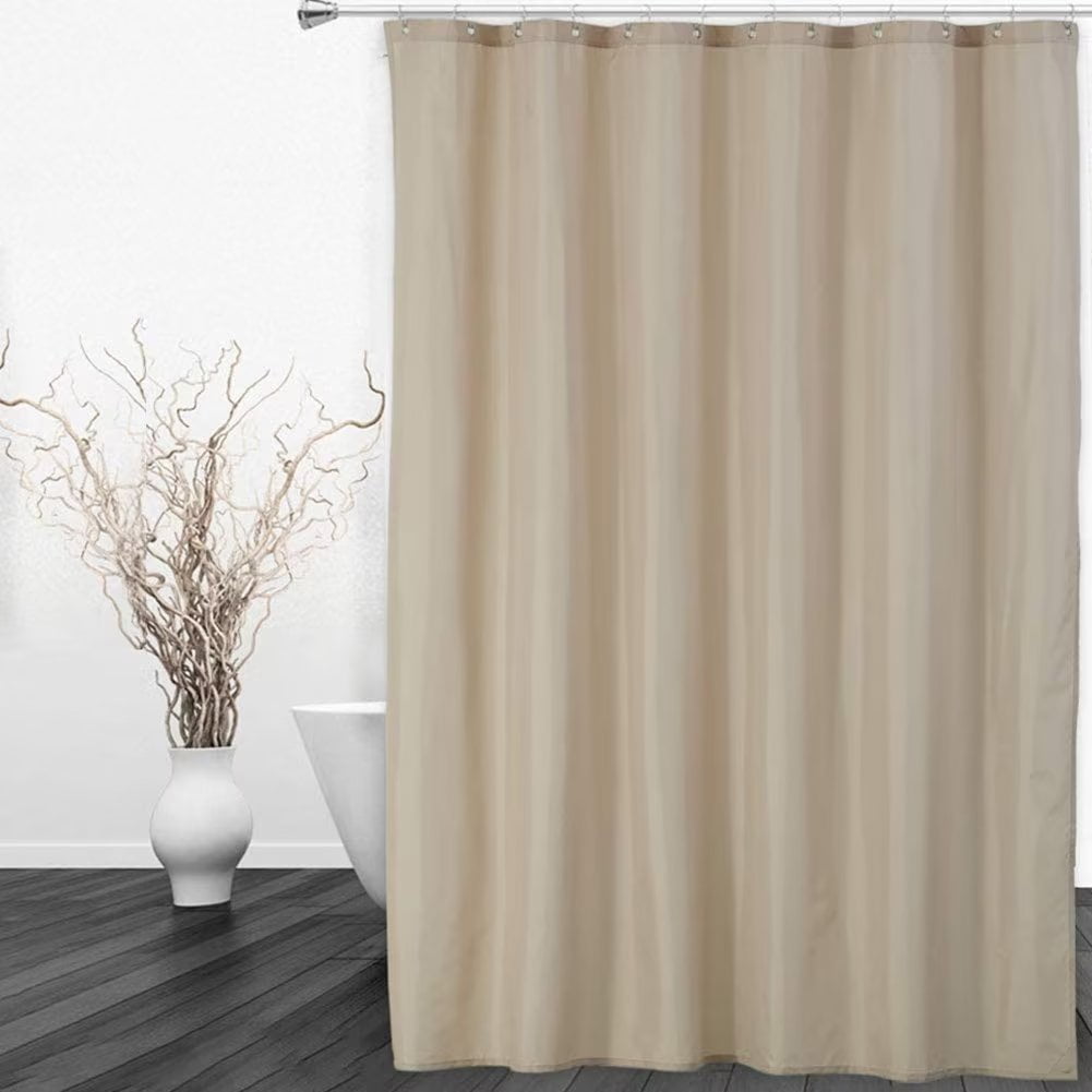 Yiwa Waterproof Fabric Shower Curtain Liner, Lining Bath Tub Shower Liner, Tan, 72x78 inch