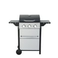 thumbnail image 1 of Yiweny 3 Burner BBQ Propane Gas Grill, Stainless Steel 25650 BTU Patio Garden Barbecue Grill with Bottle Opener, Two Foldable Side Shelves & Thermometer, Perfect for Camping, Outdoor Cooking., 1 of 7