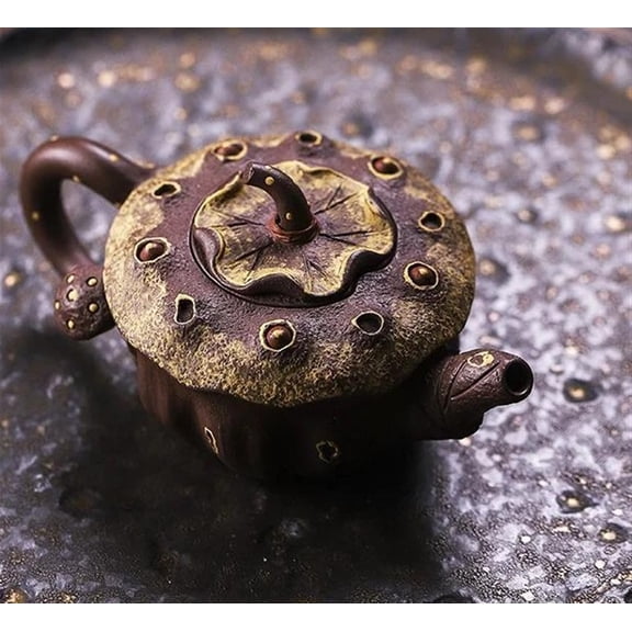 Yixing Chinese Handmade Purple Clay Small Capacity Mini Pot Lotus Seed Kungfu Tea Set Teapot