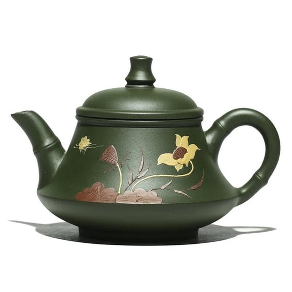 Yixing Chinese Tea Set Drinking Set Suit For Green Tea Lotus Fragrant Teapot