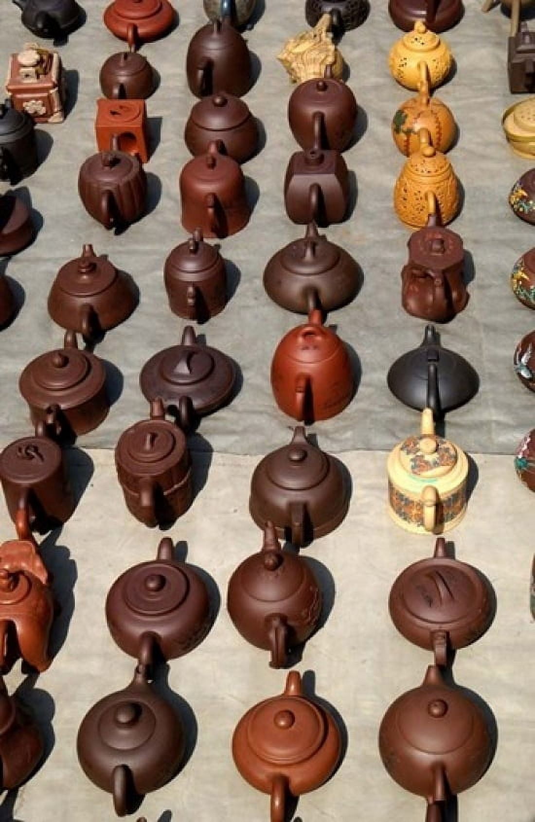 Yixing Teapots For Sale at a Street Market Shandong Province Jinan China Canvas Art - Bruce Behnke DanitaDelimont (11 x 17)