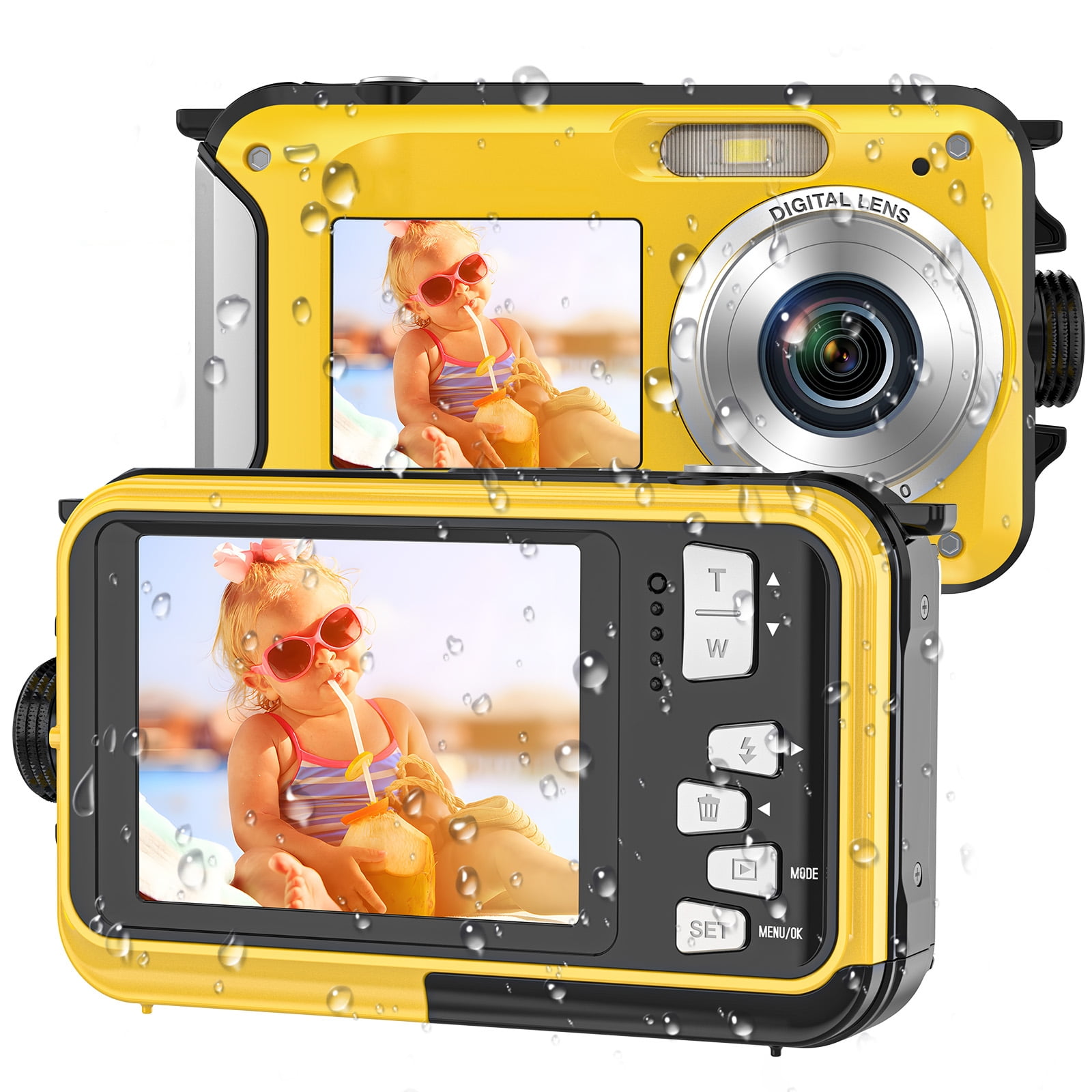 Yixinxin Waterproof Camera Underwater Digital Camera Full HD 2.7K 48 MP
