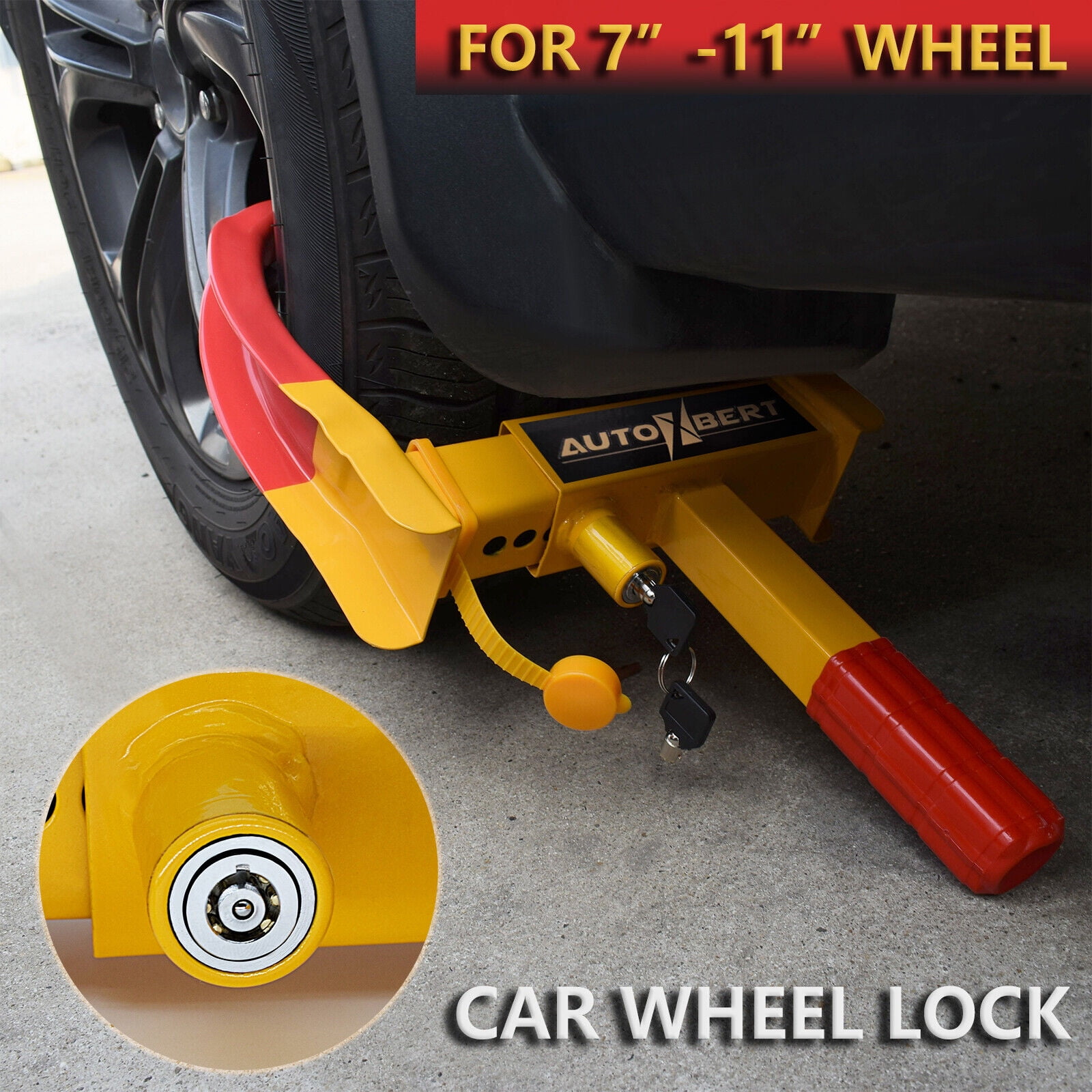 Yiyasu Anti Theft Wheel Lock Clamp Boot Tire Claw Trailer Auto Car