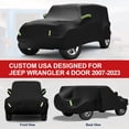 thumbnail image 1 of Yiyasu Outdoor UV Protection Inner Lining Full Car Cover for Jeep Wrangler DustProof, 1 of 7