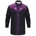 thumbnail image 1 of Yiyuu Boys Vintage Cowboy Shirt Long Sleeve Button Down Shirt for Children, Sizes 4-13, 1 of 3